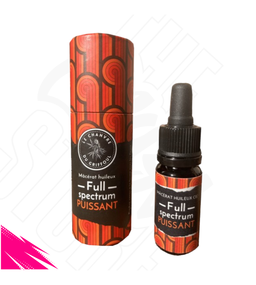 🌿 Macérat huileux de CBD bio "Puissant" – 10 ml (Full Spectrum)