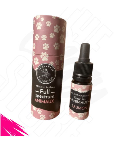 🐶🐱 Macérat huileux de CBD au saumon pour animaux (chien & chat)
