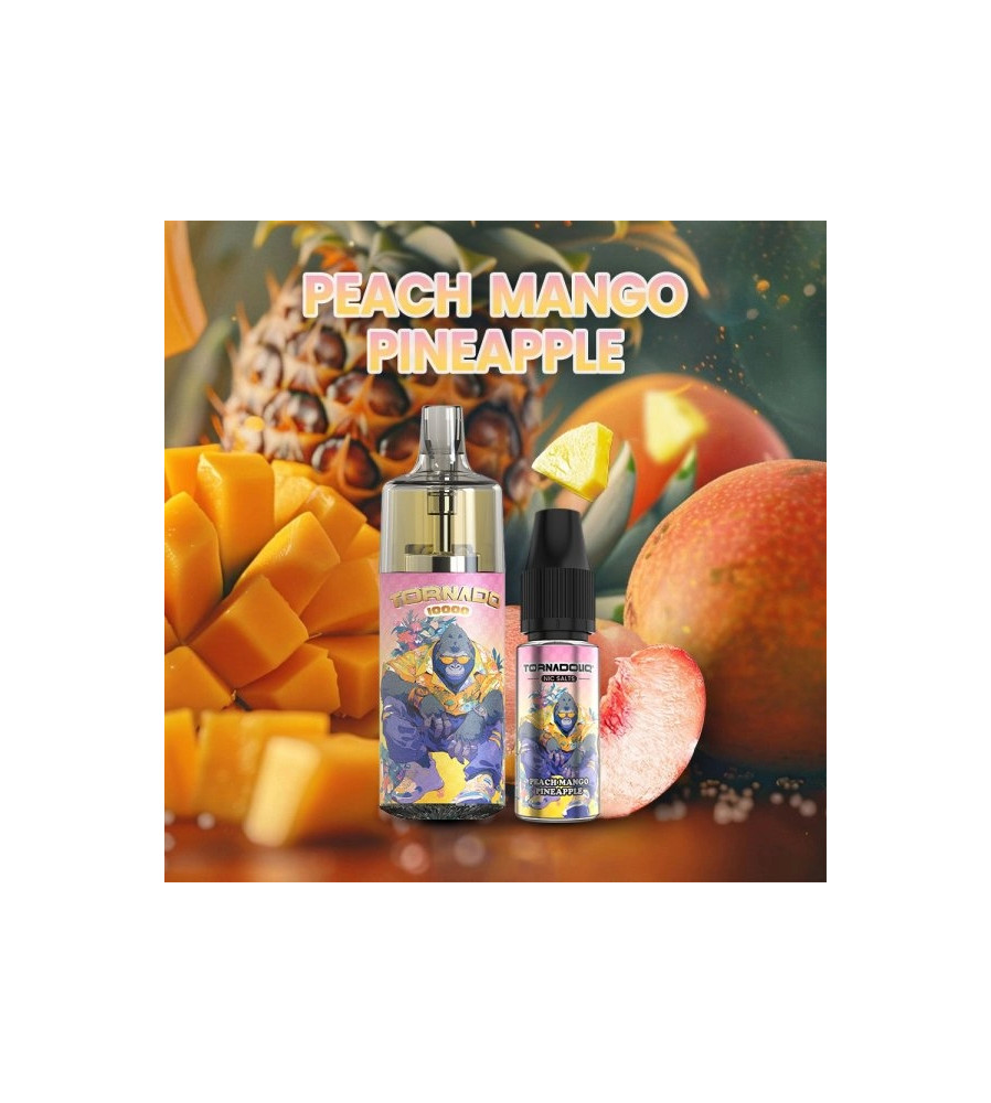 TORNADO 10000 PEACH MANGO PINEAPPLE 10/20MG the crazy store