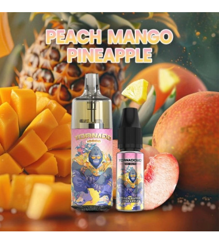 TORNADO 10000 PEACH MANGO PINEAPPLE 10/20MG the crazy store