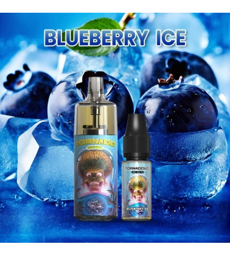 TORNADO 10000 BLUEBERRY ICE 10/20MG the crazy store