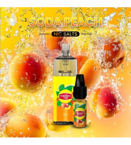 TORNADO 10000 SODA PEACH 10/20MG DRINK EDITION the crazy store