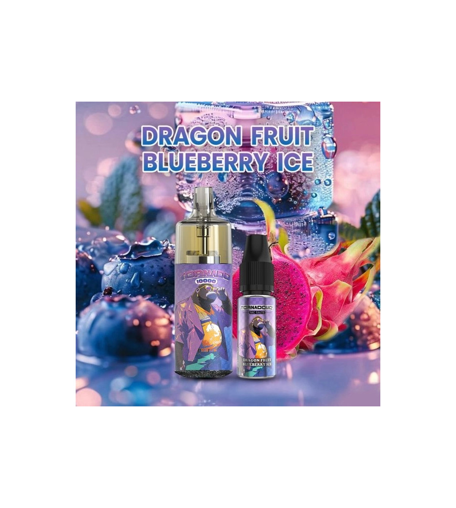 TORNADO 10000 DRAGON FRUIT BLUEBERRY ICE 10/20MG the crazy store